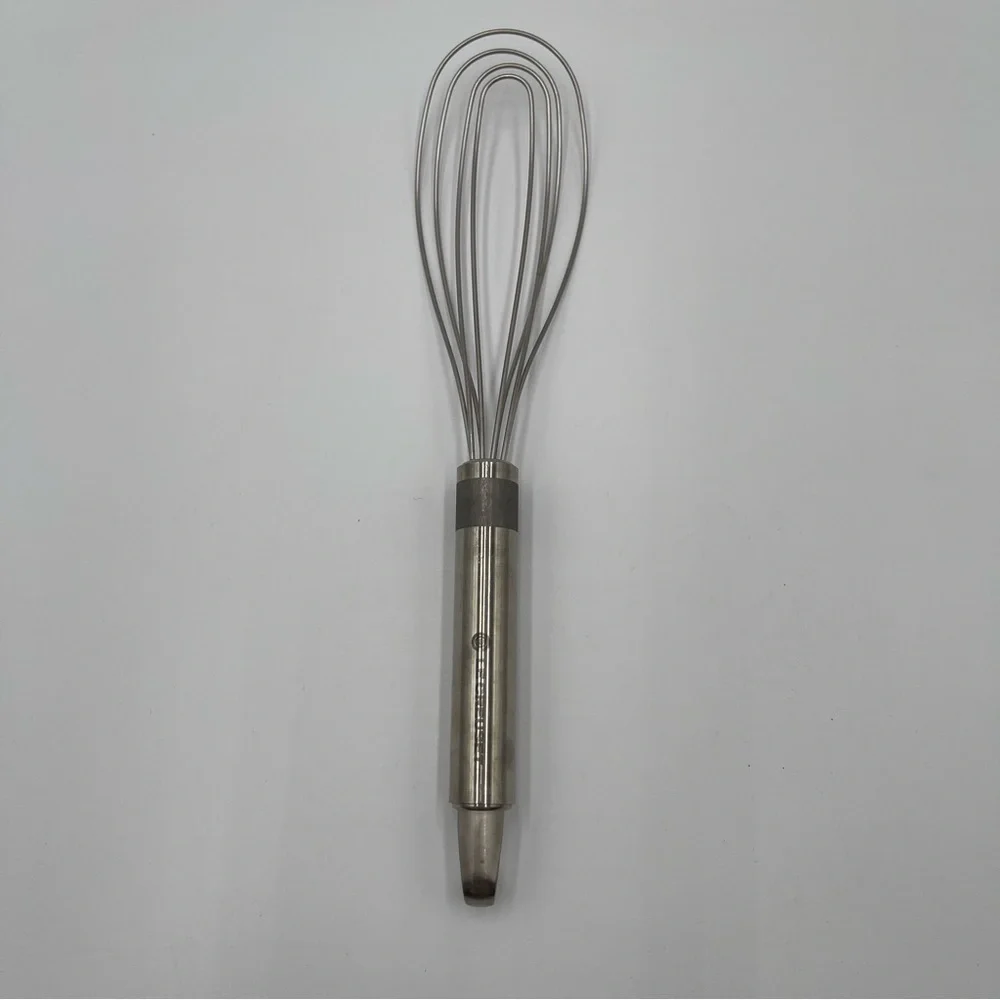 Le Creuset Revolution Tools 12” Flat Wire Whisk Stainless Steel Retired Hanging
